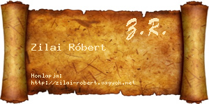 Zilai Róbert névjegykártya